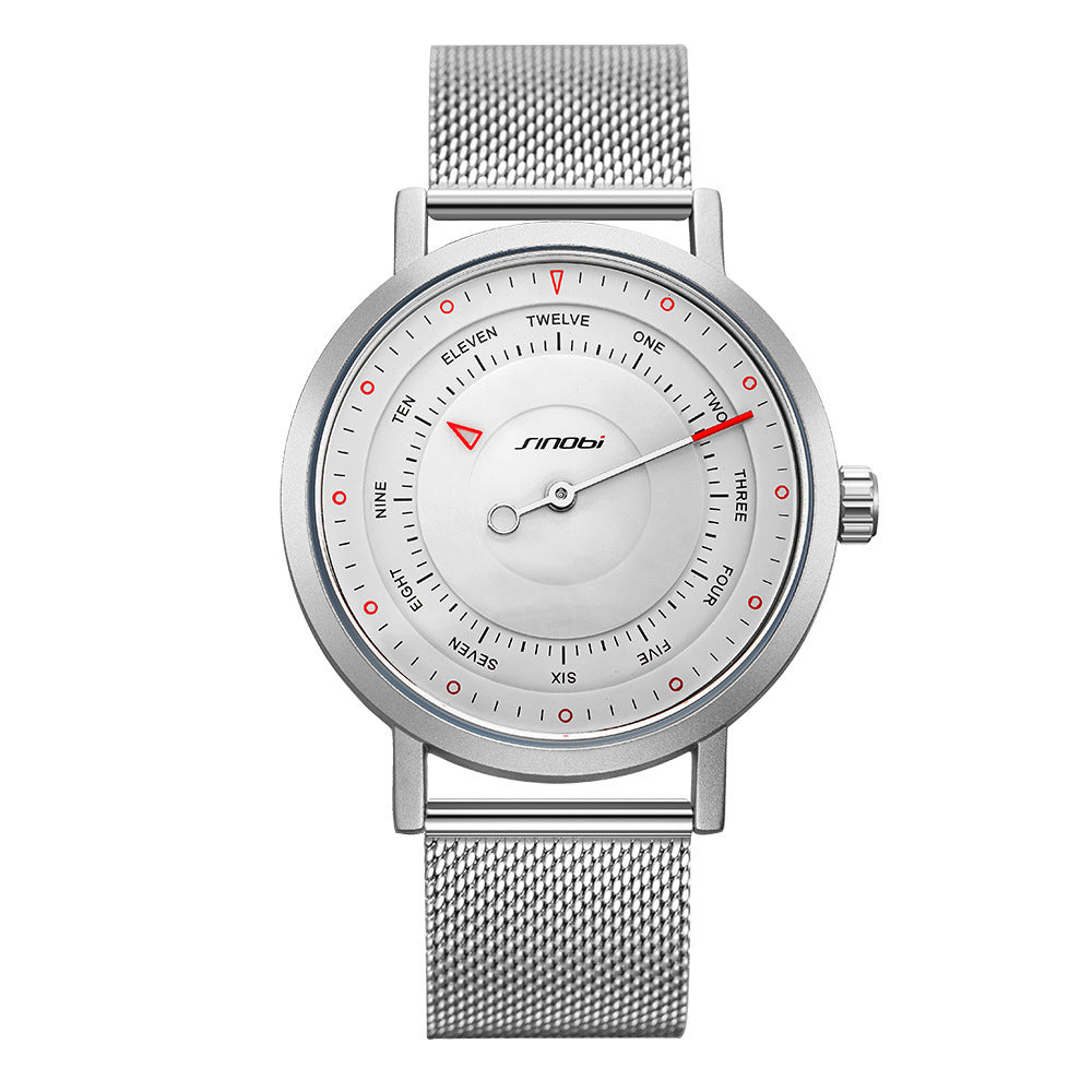 Sinobi S9809 creative Single Needle quartz watch For Men Women Teenagers