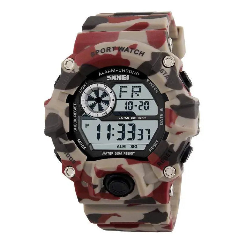 Skmei 1019 Original Camouflage Digital Round Waterproof Sport watch For Men