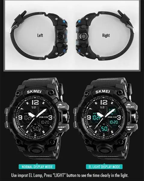 Skmei 1155B Original Analog Digital waterproof Sports watch for men