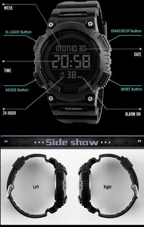 Skmei 1248 Original Digital Round Waterproof Wrist watch for Men