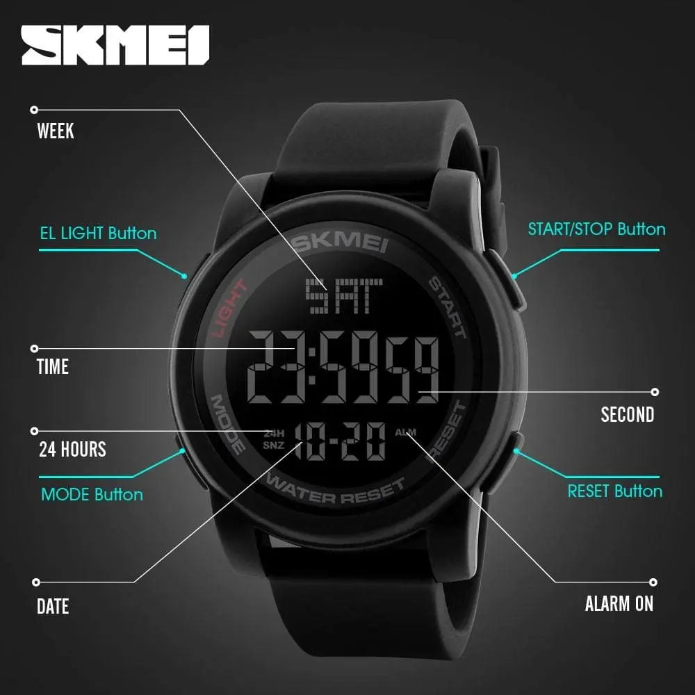 Skmei 1257 Original Digital Round waterproof watch for Men