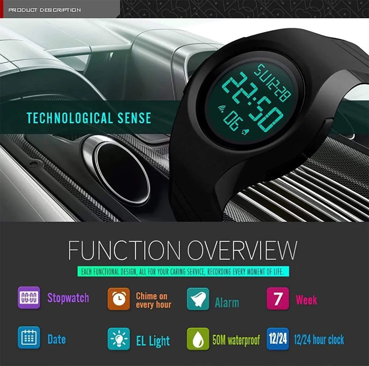 Skmei 1269 Original Digital waterproof designer watch for Girls Women