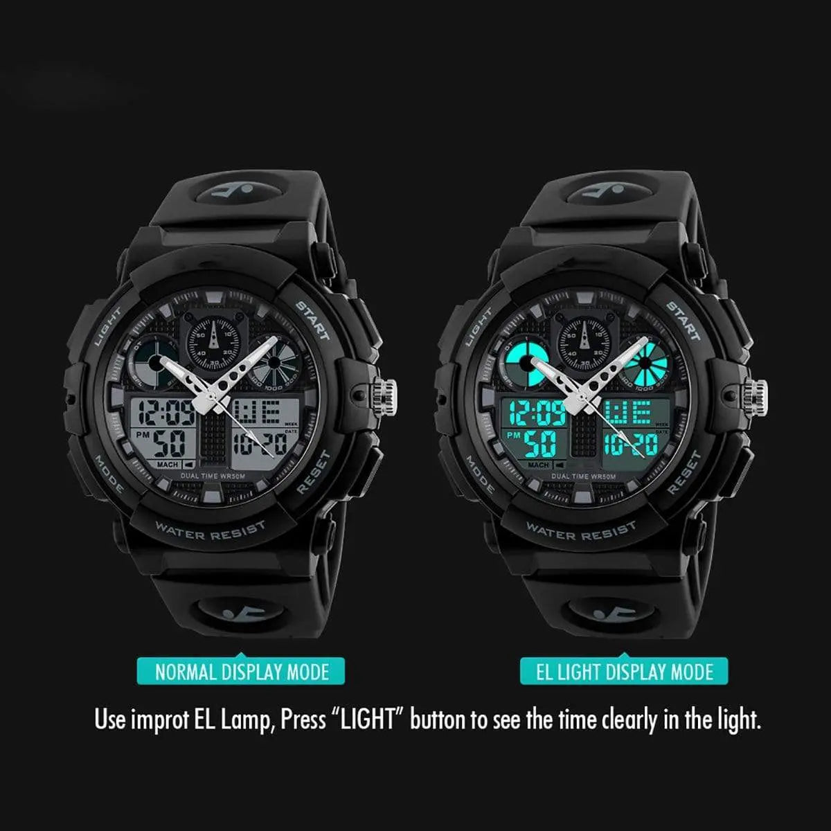 Skmei 1270 Original Analog Digital Multifunction Watch Waterproof wrist watch for Men