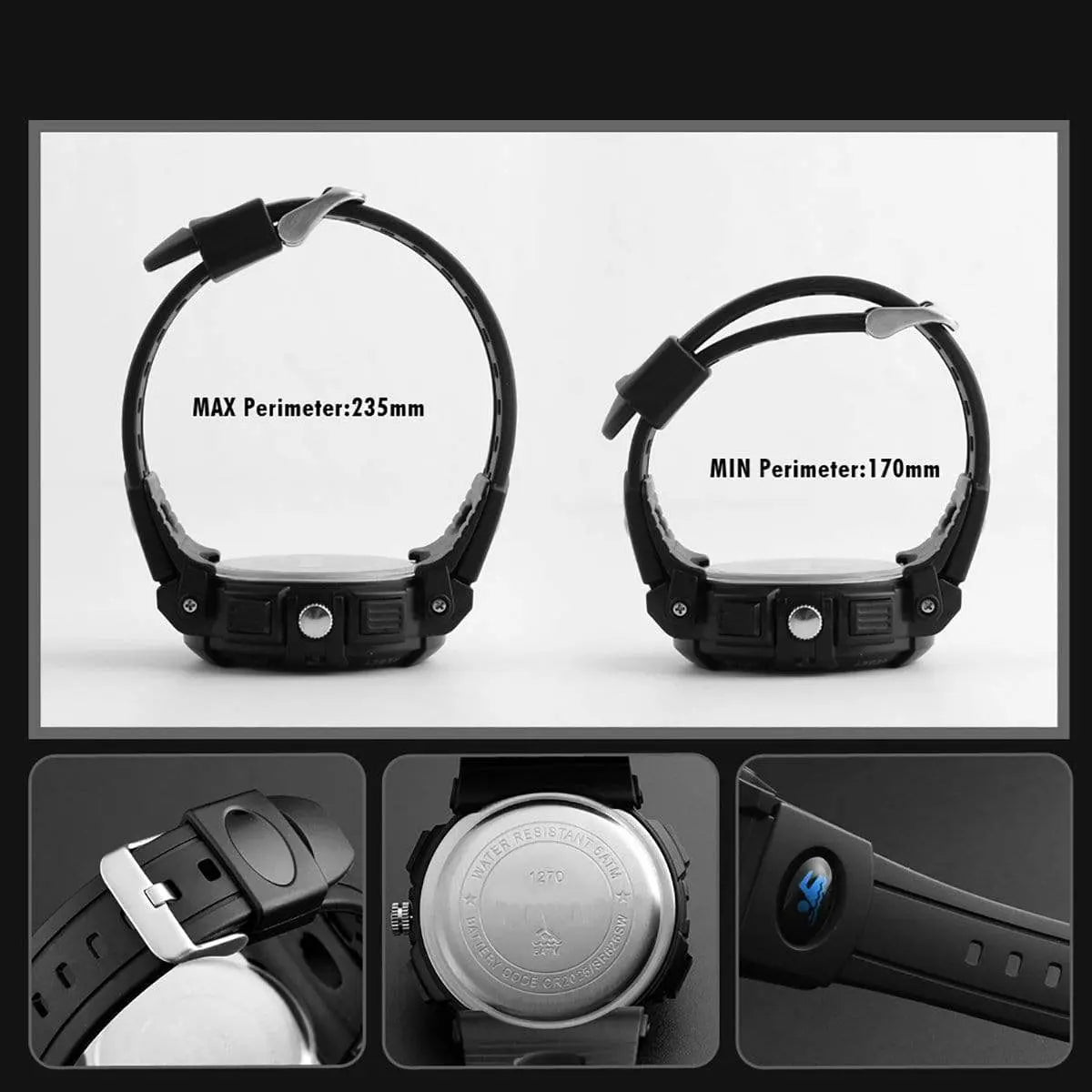 Skmei 1270 Original Analog Digital Multifunction Watch Waterproof wrist watch for Men