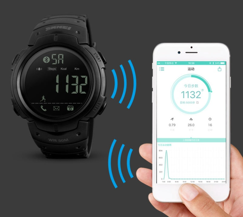 Skmei 1301 Digital Smart watch for men with Calories Pedometer and Alarm