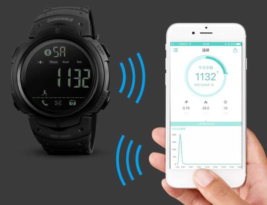 Skmei 1301 Digital Smart watch for men with Calories Pedometer and Alarm