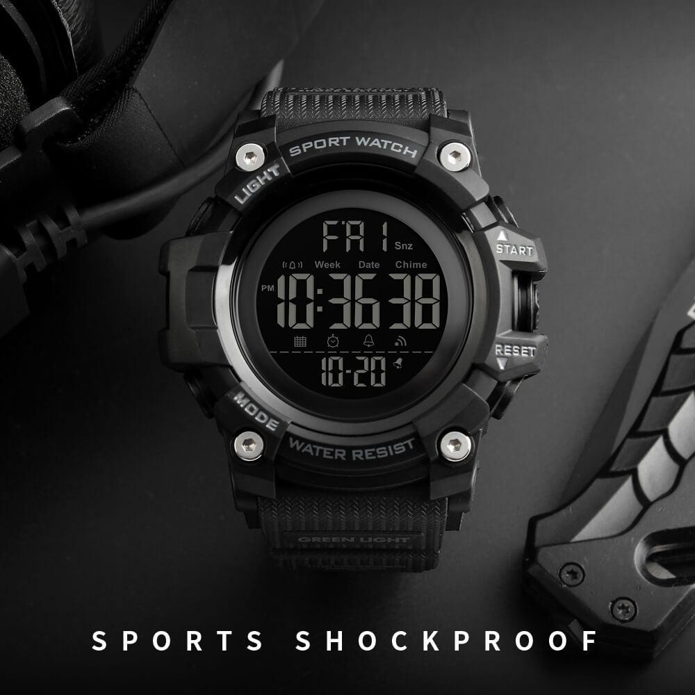 Skmei 1384 Original Digital Waterproof Sports Watch For Men Black