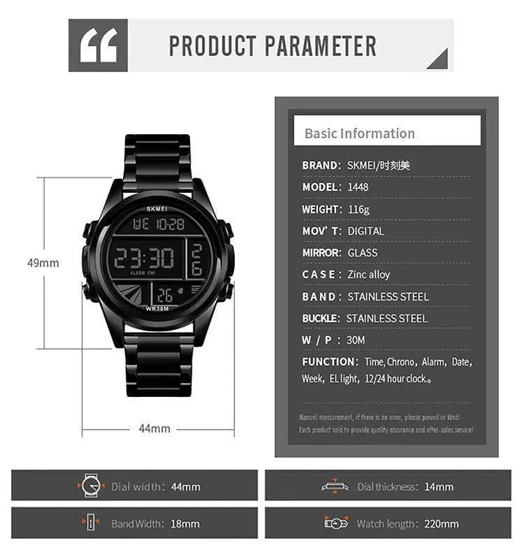 Skmei 1448 Original Digital Multifunction watch for Men