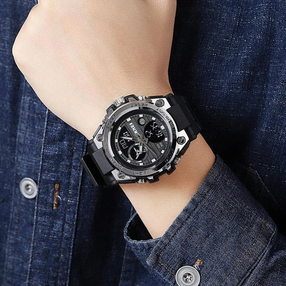 Skmei 2031 Original Analog Digital Big Dial Sports Watch For Men