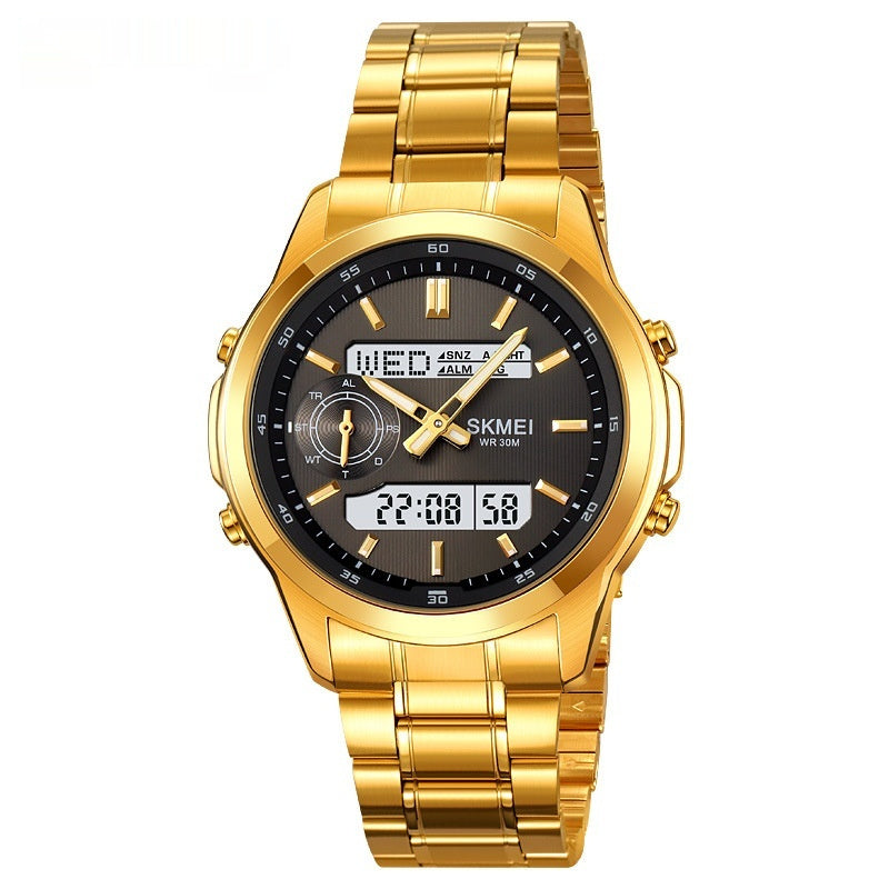 Skmei 2284 Multifunctional Steel Strap analog digital Watch for men