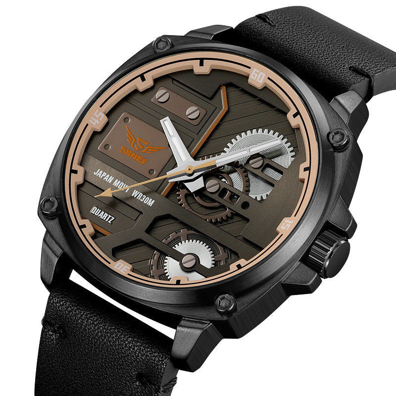 Skmei 2298 Genuine Leather Quartz watch for Men