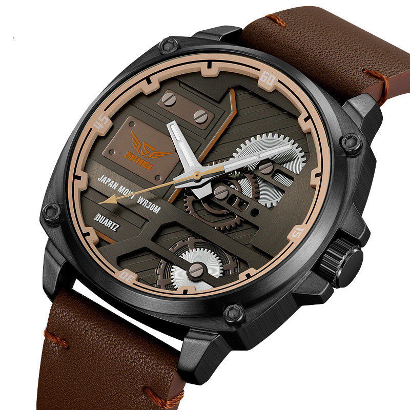 Skmei 2298 Genuine Leather Quartz watch for Men