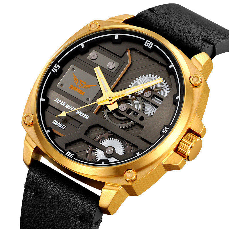 Skmei 2298 Genuine Leather Quartz watch for Men