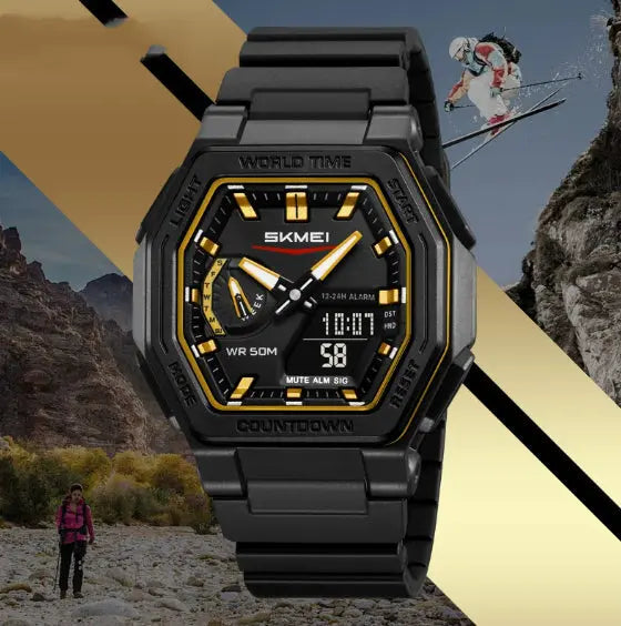 Skmei 2438 Waterproof Multi-function Analog Digital Watch For Students