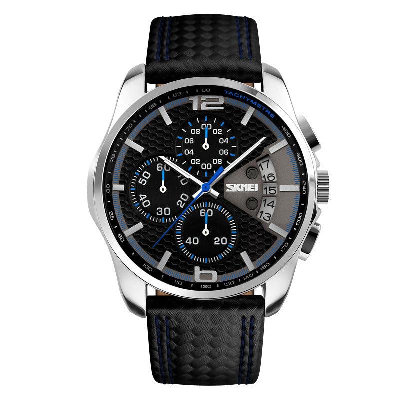 Skmei 9106  Original Leather quartz watch sports watch For Men