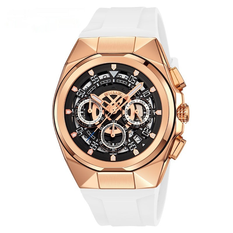 Skmei 9377 Quartz Watch with Silica Strap for Men