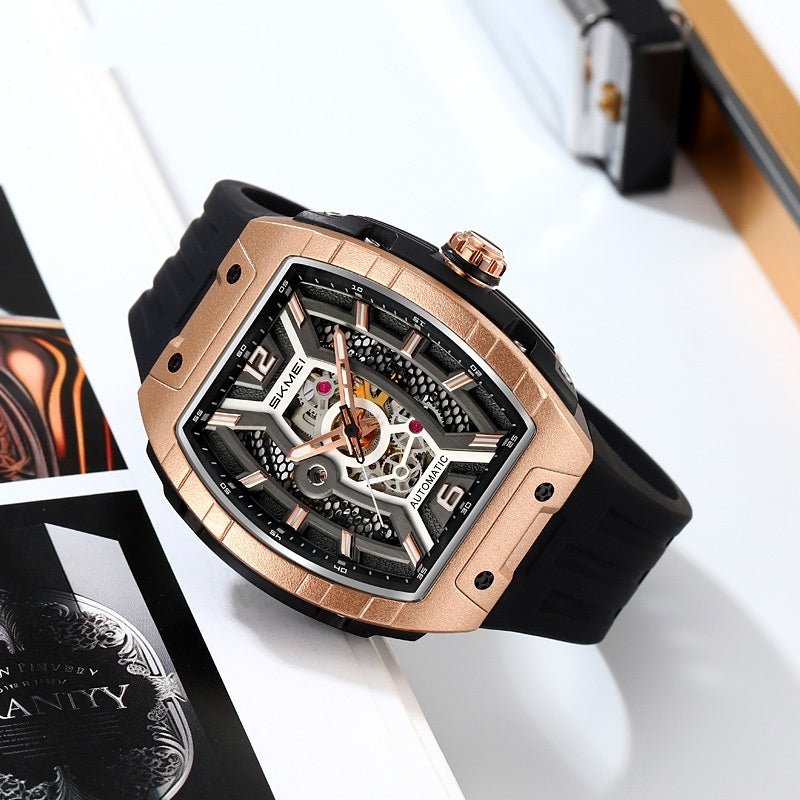 Skmei M033 Wine Barrel Mechanical Automatic Watch for Men