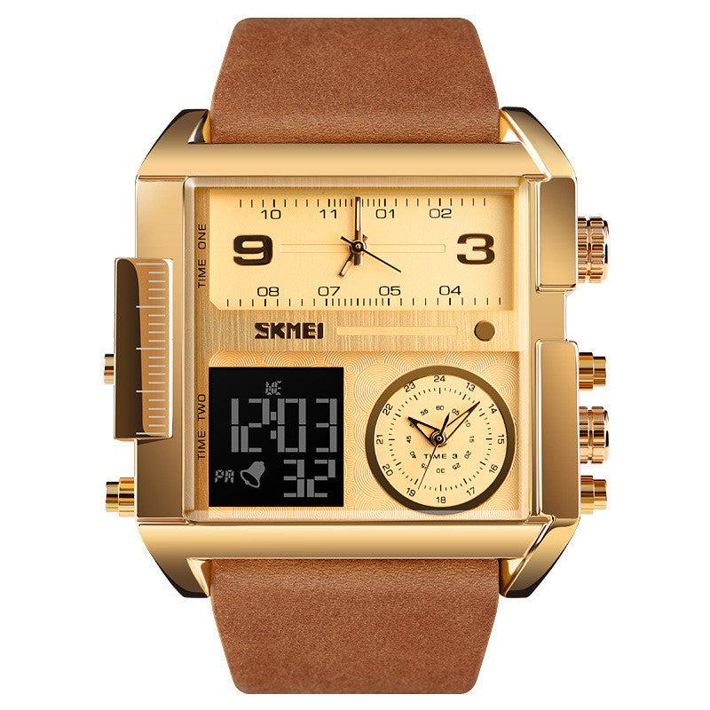 Skmei Square Large Dial Watch 3 time watch for Men 1391 Original