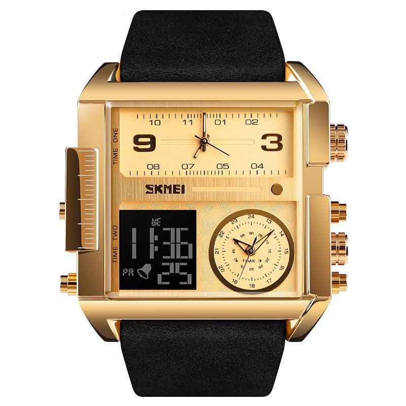 Skmei Square Large Dial Watch 3 time watch for Men 1391 Original