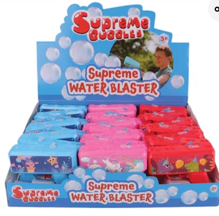 Supreme Bubbles Pump Up Water Blaster 12cm Assorted