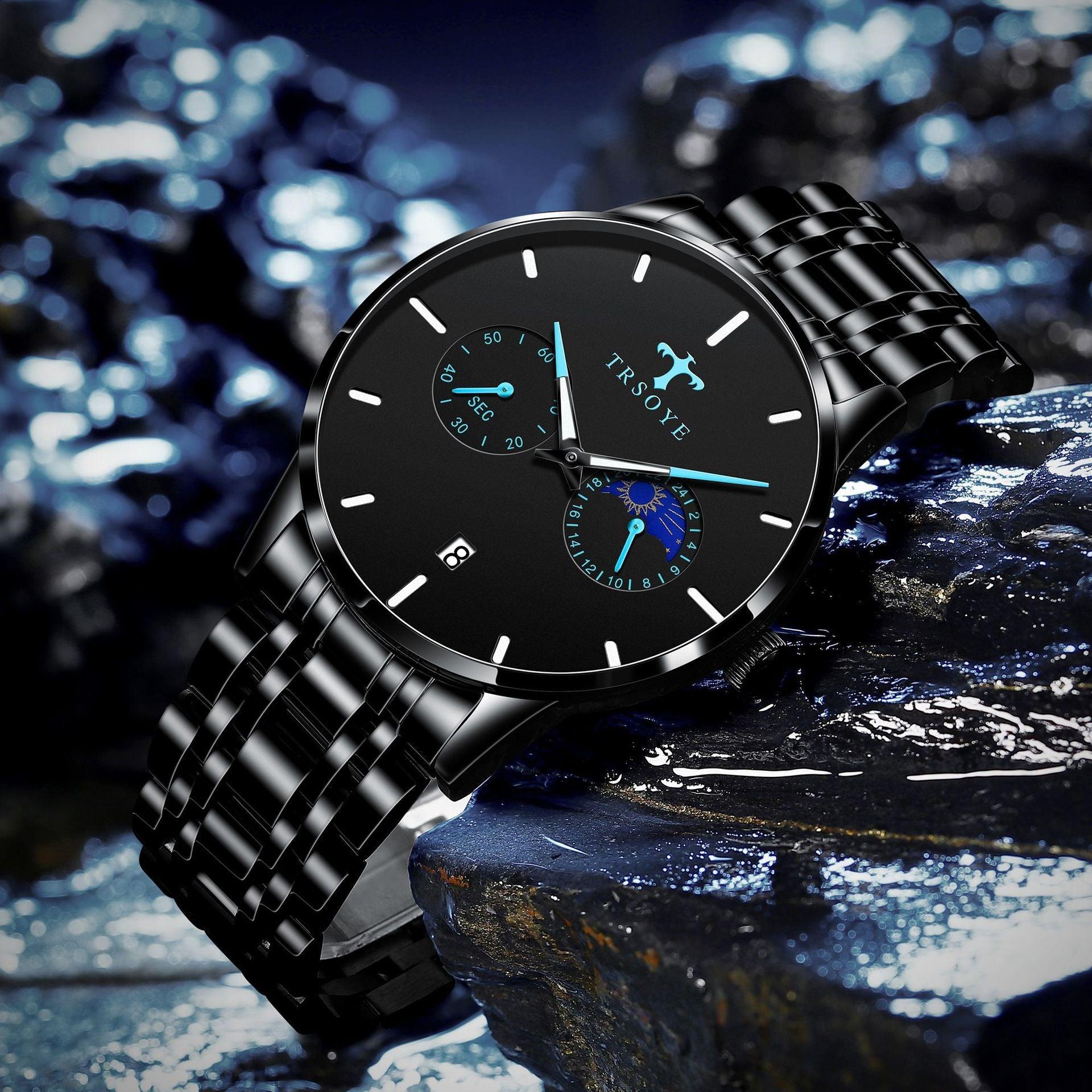 TRSOYE TRS658 Men's Casual Waterproof Steel Belt Quartz Watch