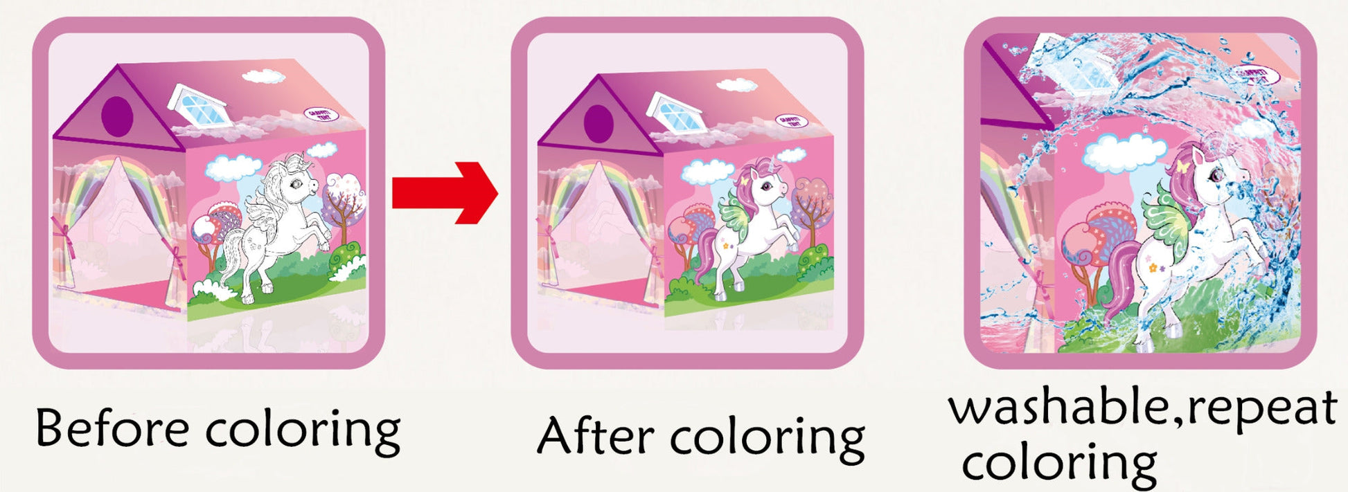 Unicorn Doodle Play Tent