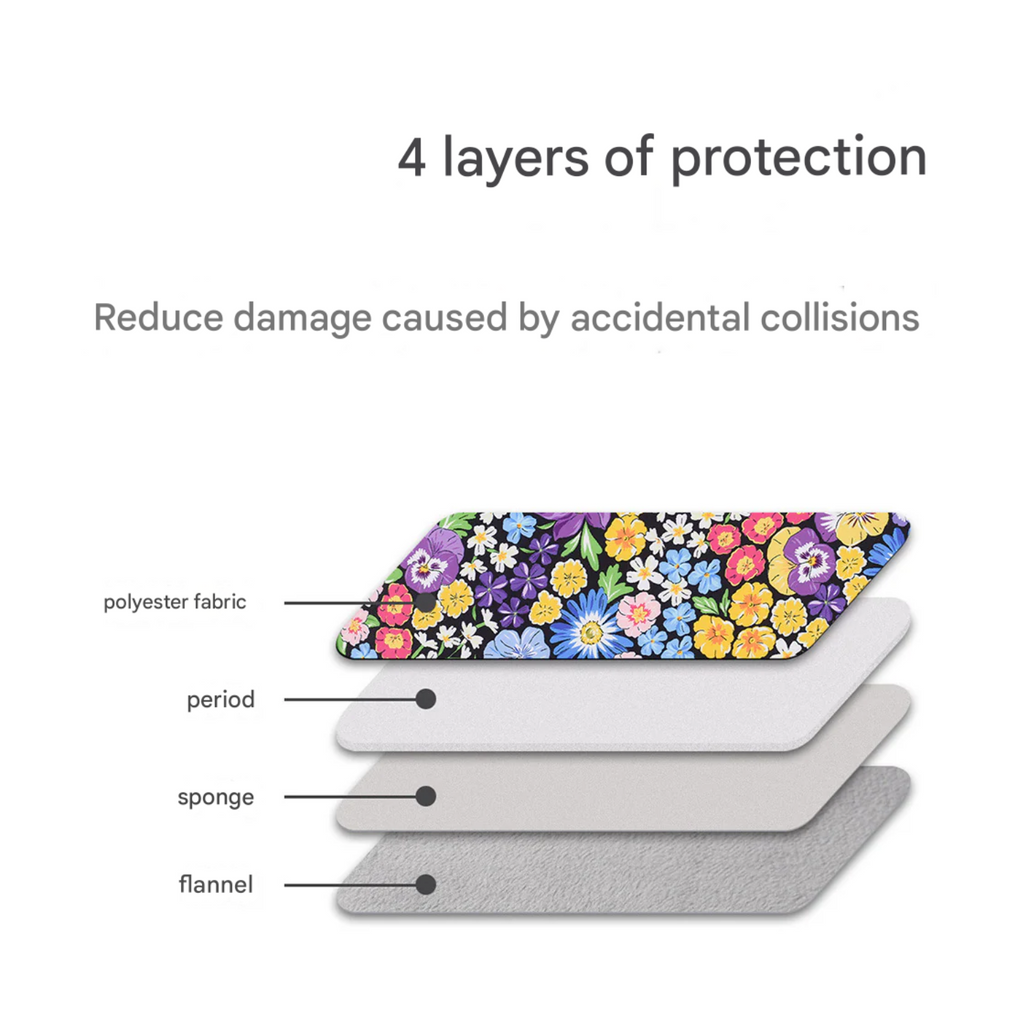 Waterproof Laptop Sleeve – Garden Bloom Floral Zipper Case for 11–15” Laptops