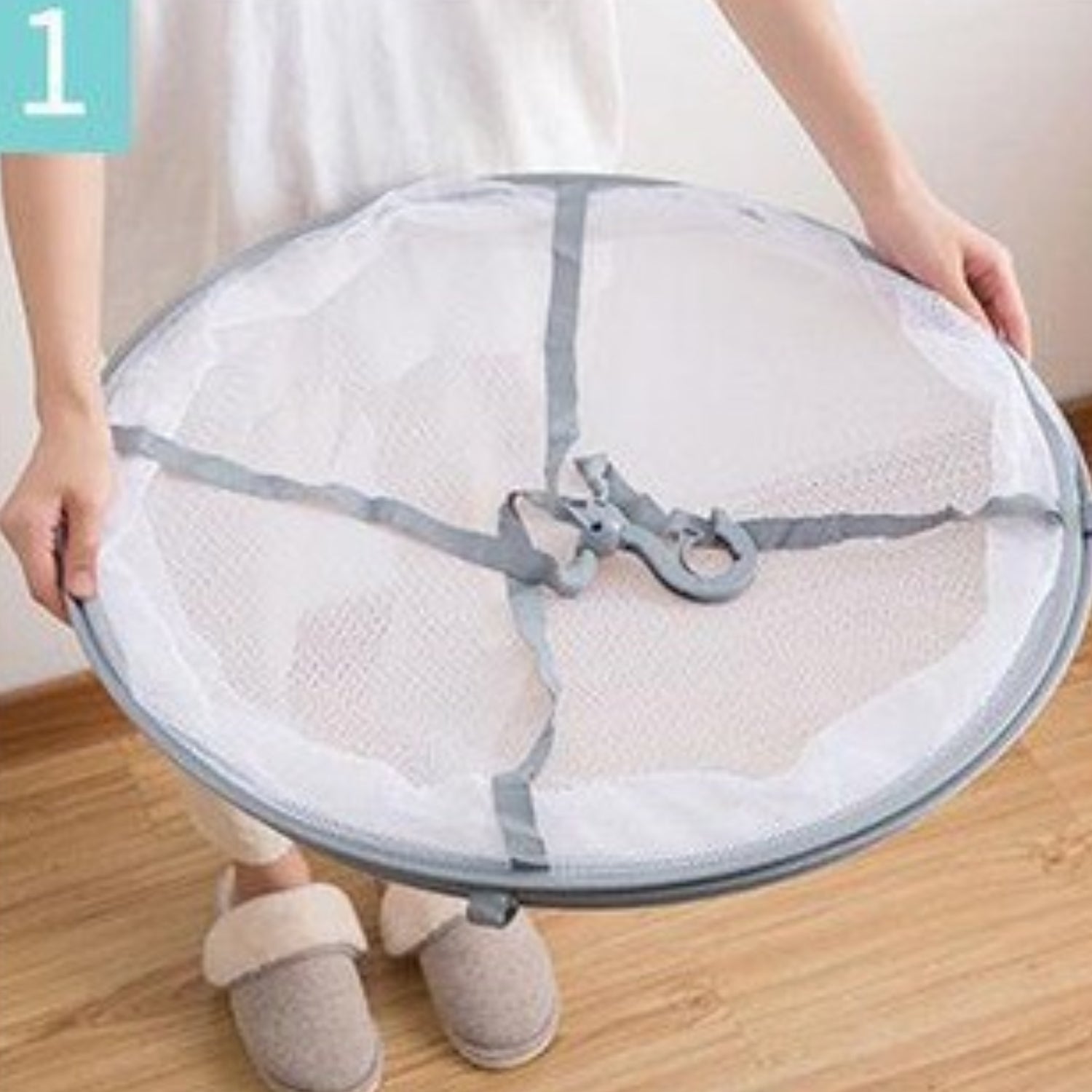Foldable Clothes Drying Rack Net Basket for Socks & Underwear – Deformation-Resistant Hanging Dryer