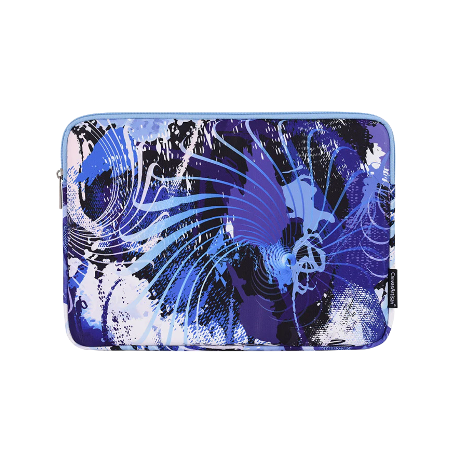 Blue Laptop Sleeve – Waterproof, Slim Fit Computer Case with Digital Wave Print for 11-15” Laptops