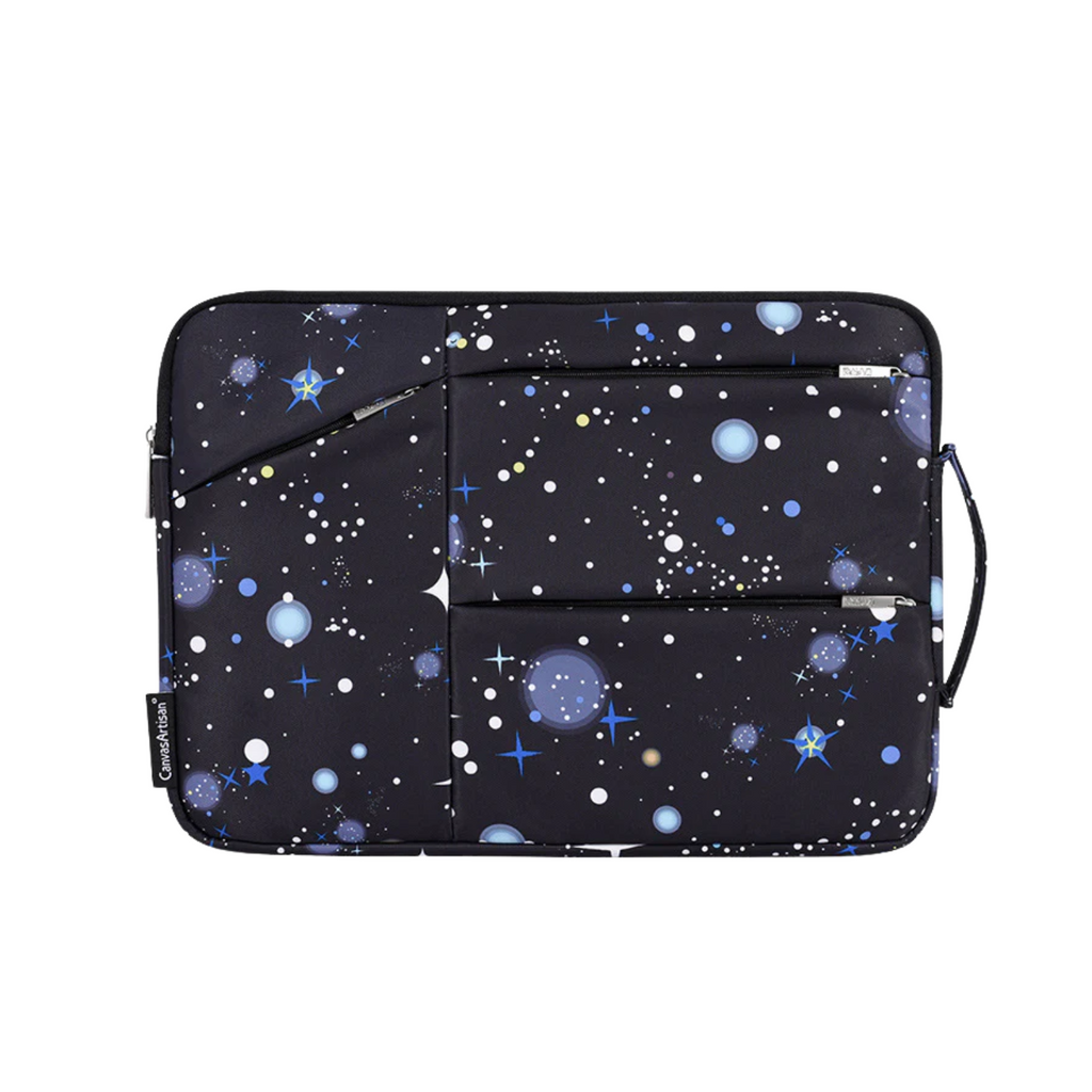 Waterproof Laptop Sleeve – Cosmic Night Galaxy Print, Zipper Pouch for 11–15” Devices