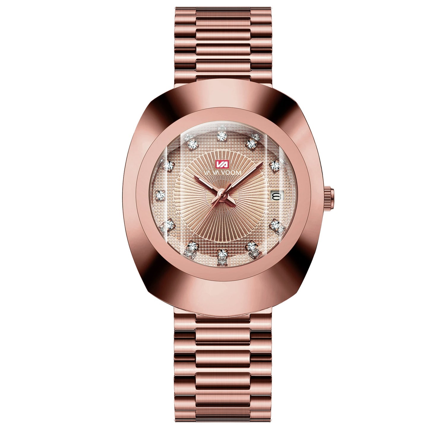 Va Va Voom Couple Quartz Watch Yellow Gold Diamond Waterproof Steel Belt Watch