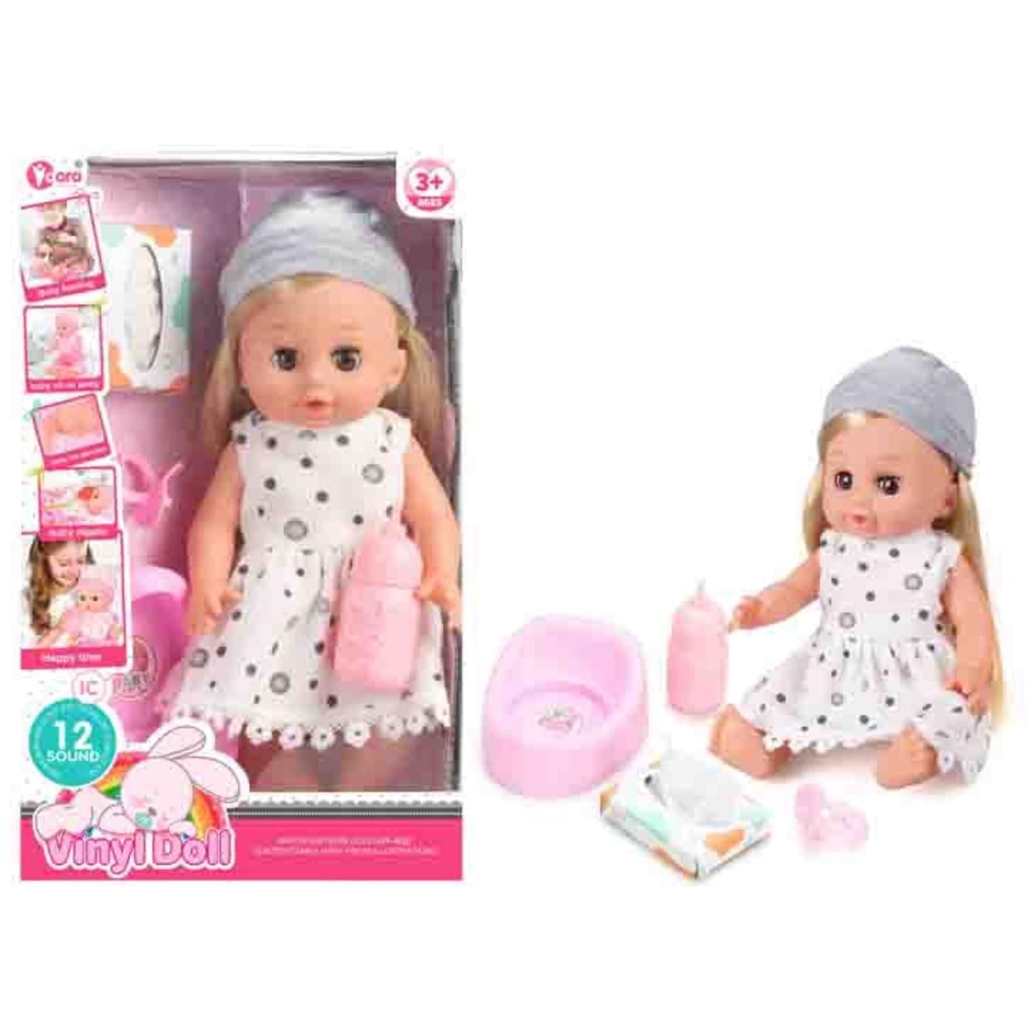 Vinyl Baby Doll with Sounds 14Inch