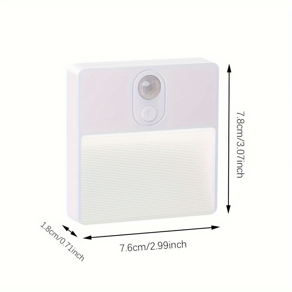 RGB Motion Sensor Night Light - USB Rechargeable LED Wall Lamp