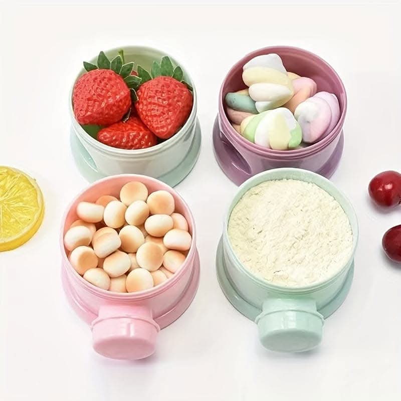 Formula Three-layer Four-layer Cartoon Bear Style Portable Box, Snack Food Container