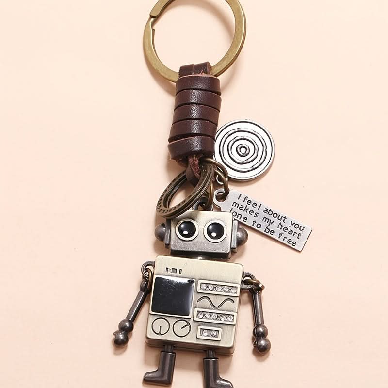 Vintage Robot Keychain for Men – Cute Mechanical Durable Design