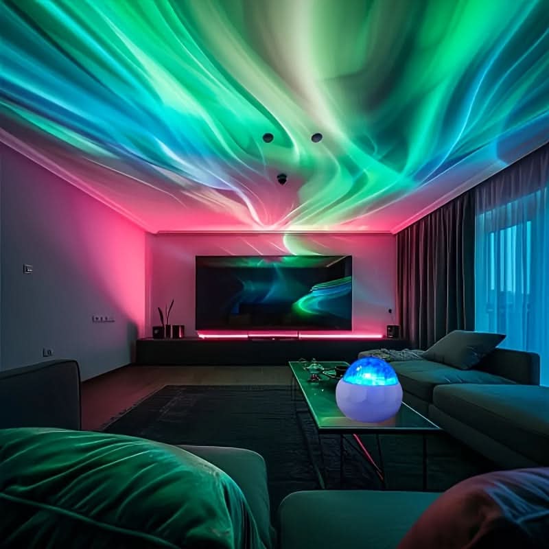 Aurora Lights Projector – 2-in-1 LED Northern Lights & Ocean Wave Projector