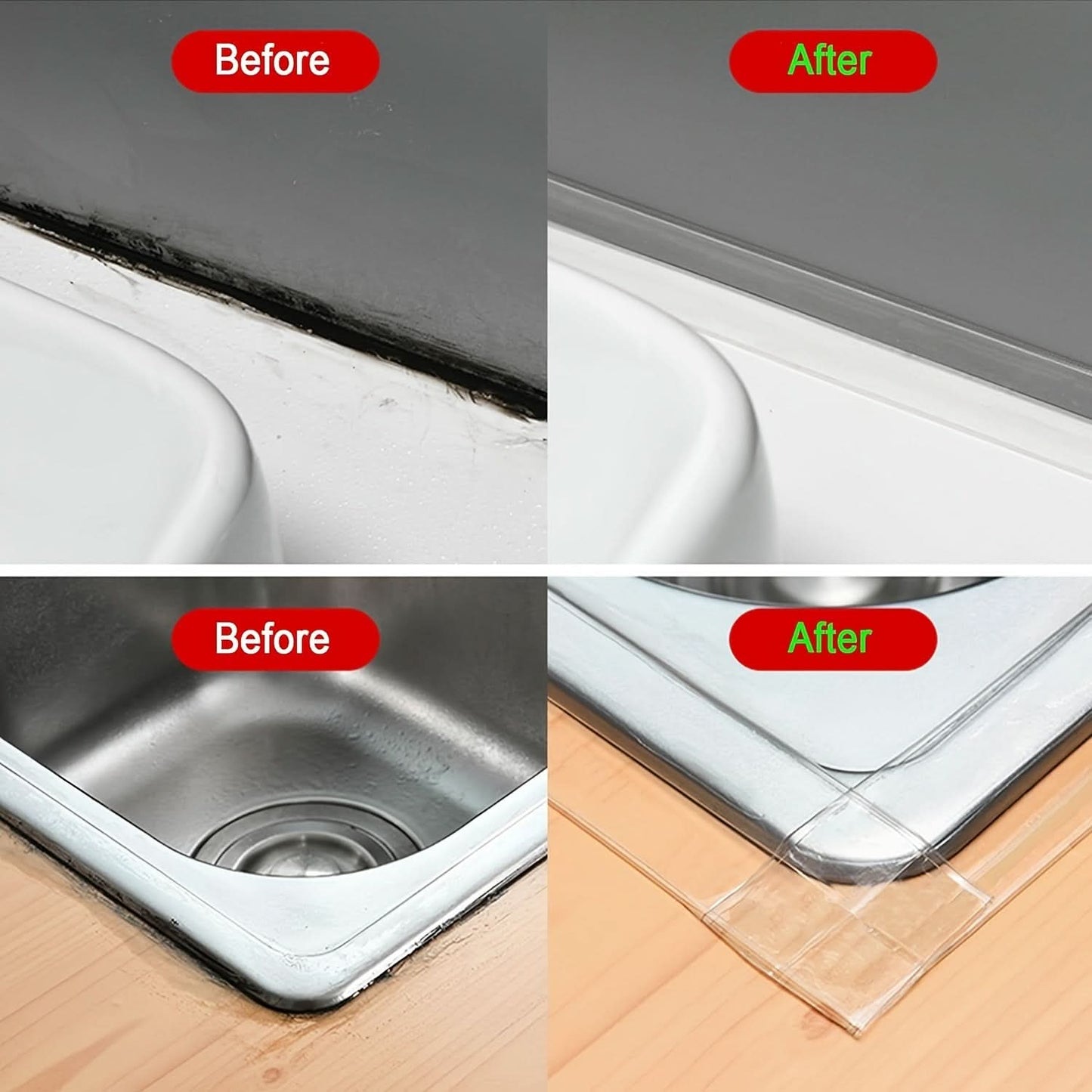 Waterproof PVC Caulk Tape for Kitchen & Bathroom