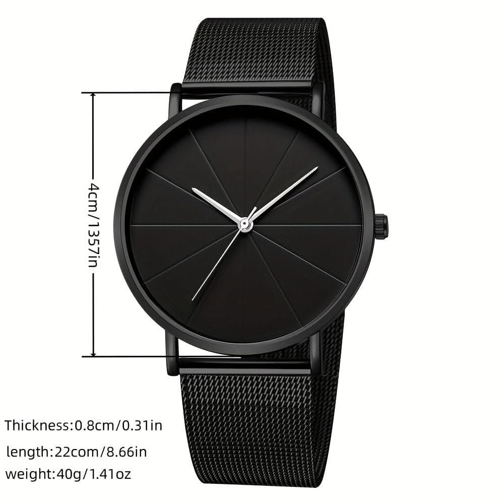 Casual Round Quartz Watch – Minimalist Fashion Analog