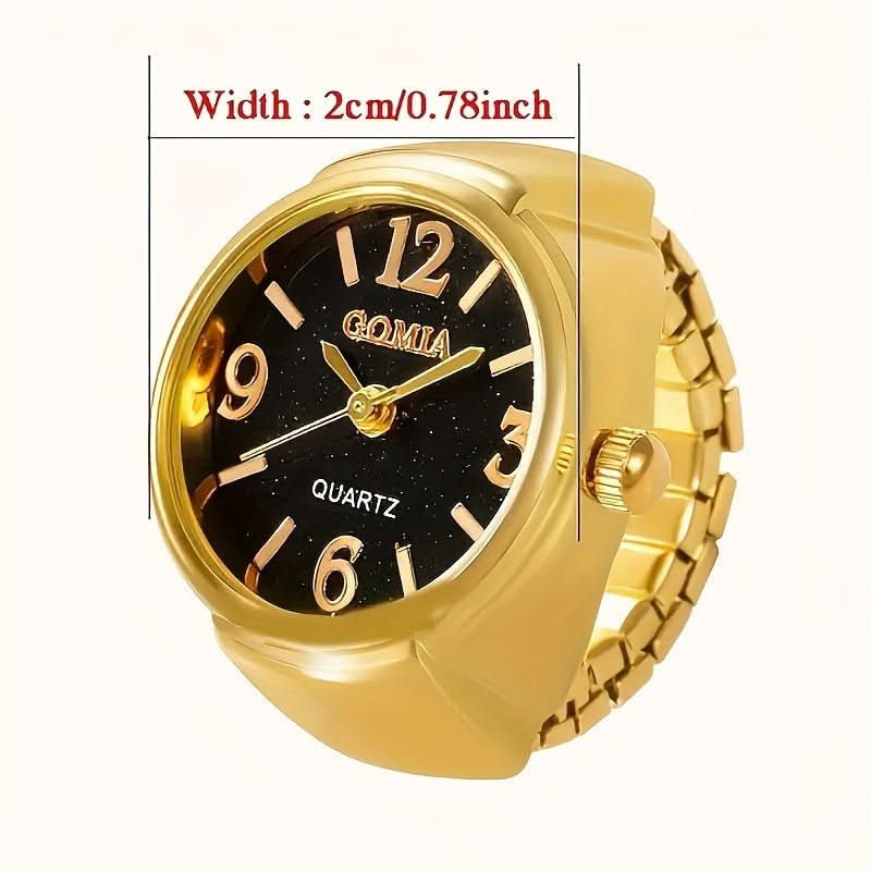 Women's Vintage Punk Finger Ring with Mini Alloy Watch