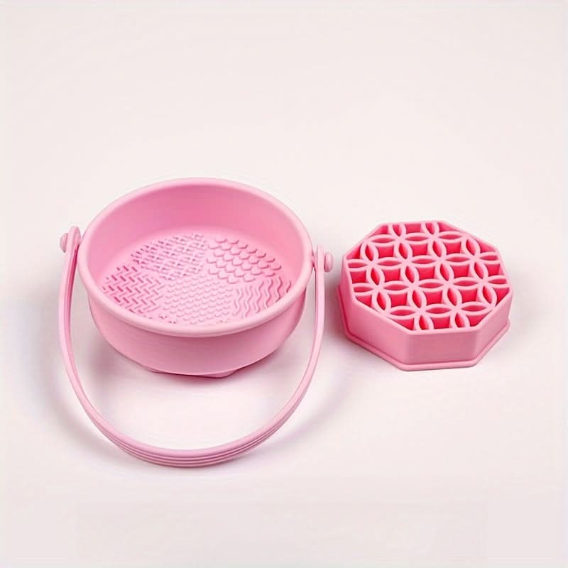 Silicone Makeup Organizer Set - Detachable Drying & Storage Rack