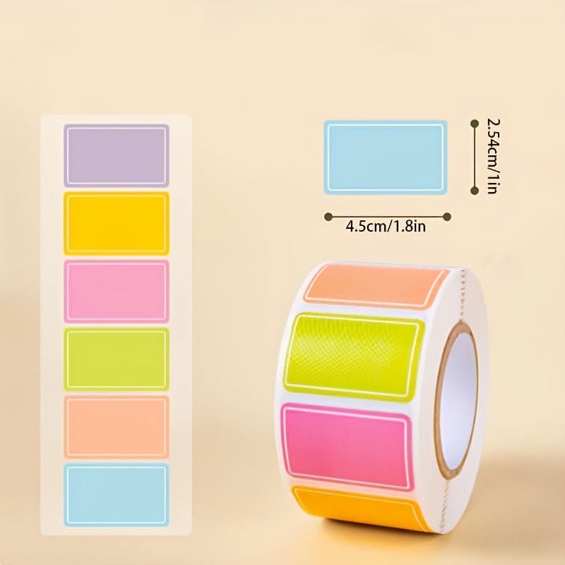 250 Colorful Self-Adhesive Labels – Durable Paper Stickers for Baby Organization