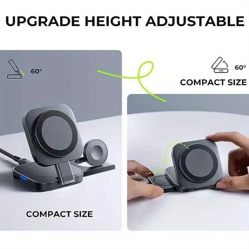 3-in-1 Foldable Wireless Charger Stand for iPhone, Air Pods & Apple Watch