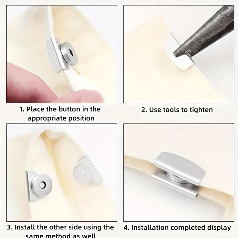 6pc Magnetic Bag Clasps,  DIY Purse Closures for Handbags