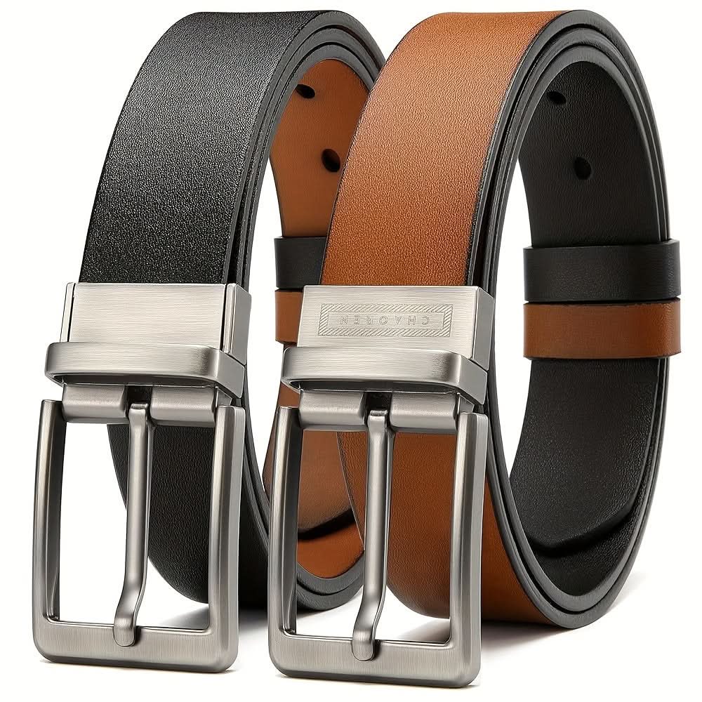 Couple Leather Reversible Belt for Men – 1 3/8" Wide