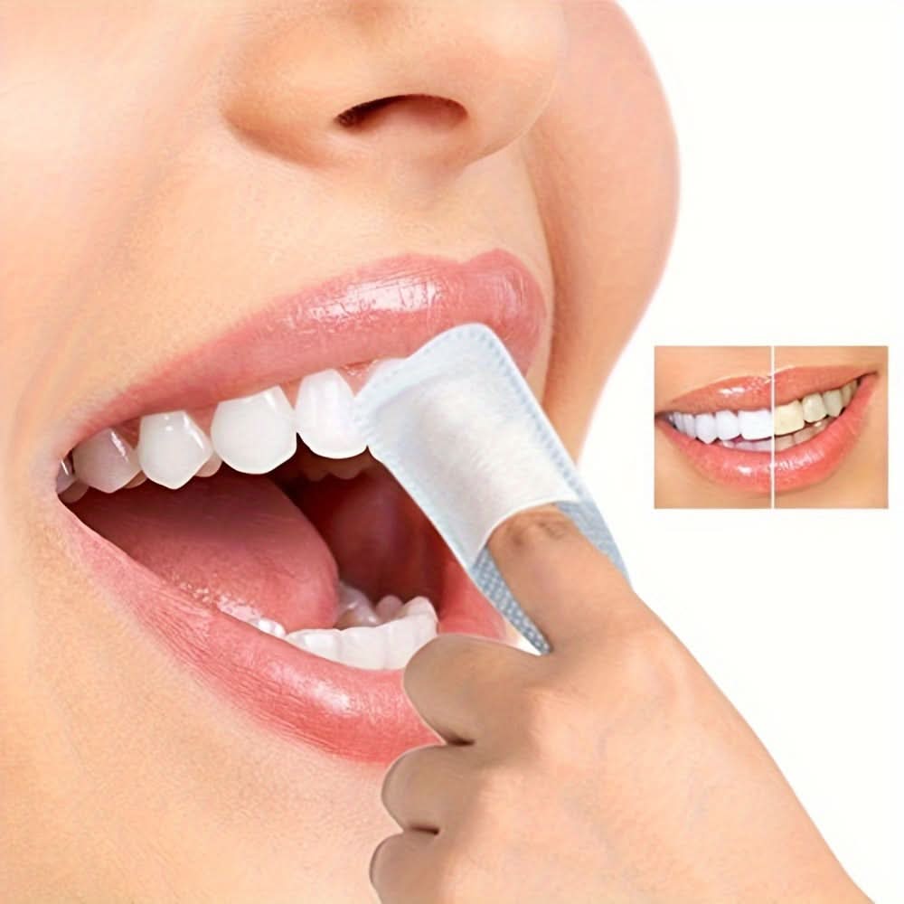 Mint Tooth Wipes – Finger Oral Cleaning Pads for Fresh Breath & Teeth Whitening