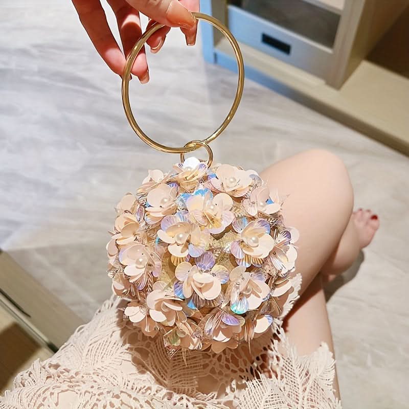 Elegant Pink Rhinestone Clutch Purse for Women