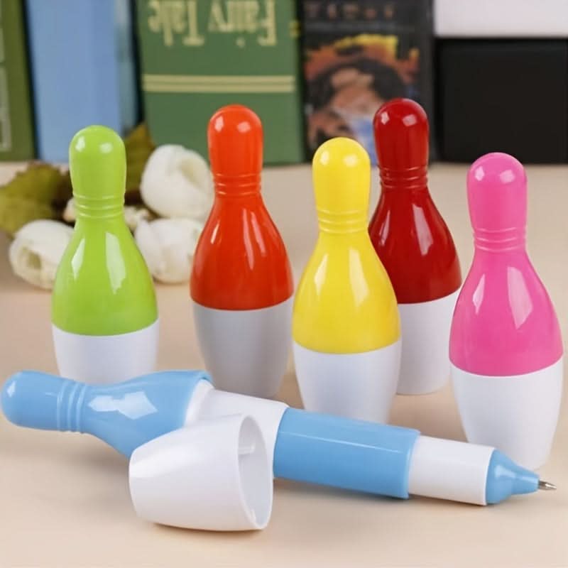 6-Pack Bowling Pin Retractable Ballpoint Pens – Medium Point
