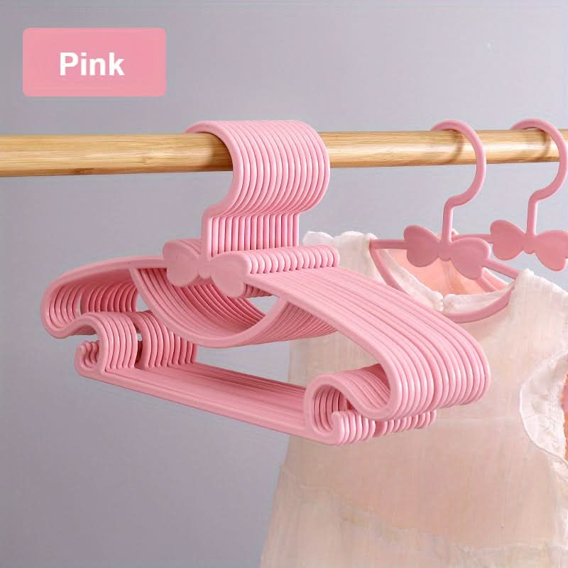 50pcs Colorful Plastic Kids' Clothes Hangers