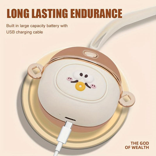 Portable Mini USB Fan with Neck Lanyard – Hands-Free Quiet Fan