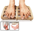 Wooden Dual Foot Massager Roller for Pain Relief